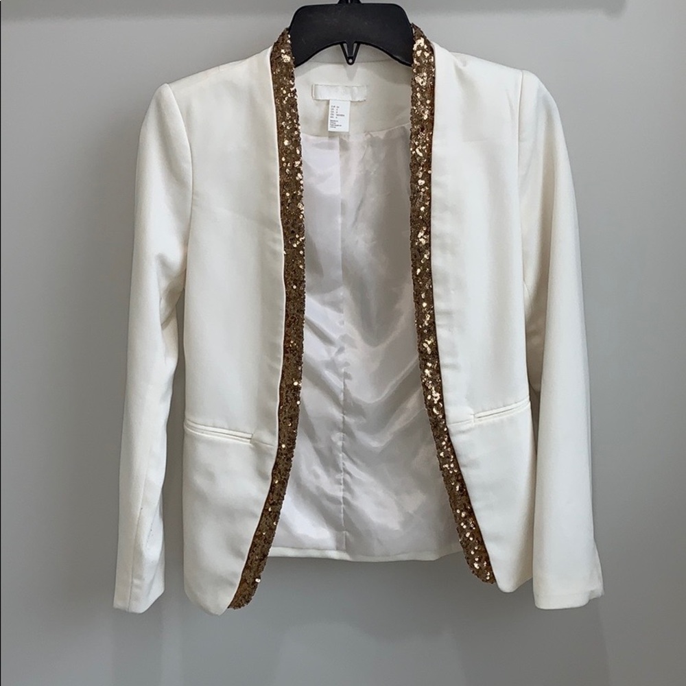 White & Gold Blazer